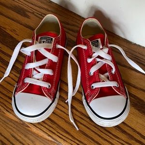 CONVERSE Kids size 10 bright red sneakers